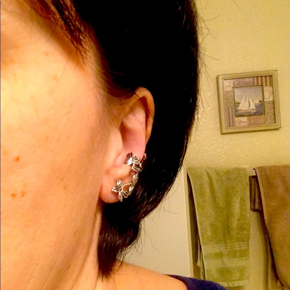 🍂 leafy shape earrings, beautiful and rare
